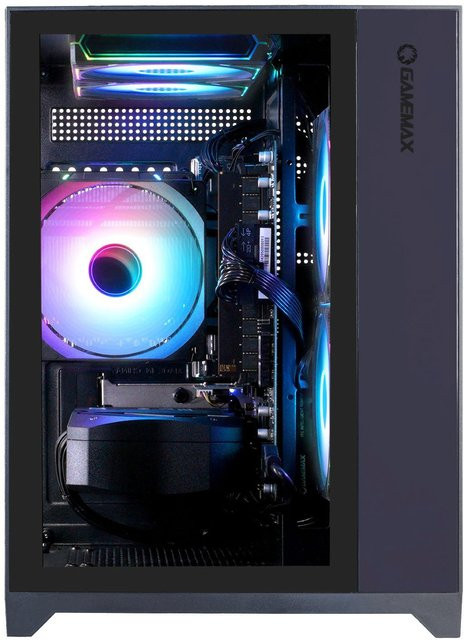GAMEMAX Infinity Mini BK 8089 Gaming-PC in Schwarz mit AMD Ryzen 7, 32 GB RAM, 1000 GB SSD und nVidia GeForce RTX 5060 Ti (16 GB), Windows 11 - Bild 1