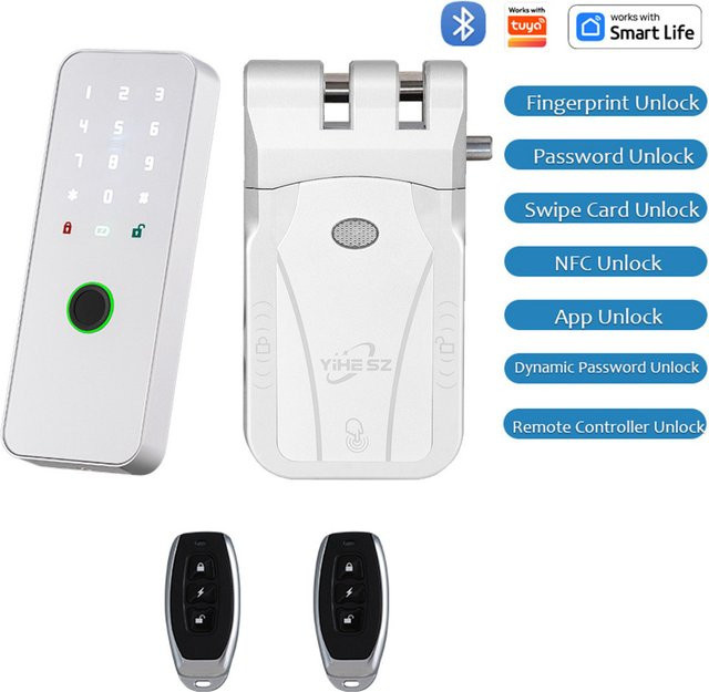 YiHESZ Smart Lock Wafu 026 mit Fingerabdruck, Passwort und 433 MHz Fernbedienung sowie Dual Motor und Backup Batteriesystem - Bild 1