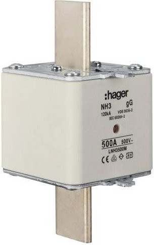 Hager NH-Sicherung LNH3500M 500A Set aus 3 Stück in Weiß - Bild 1