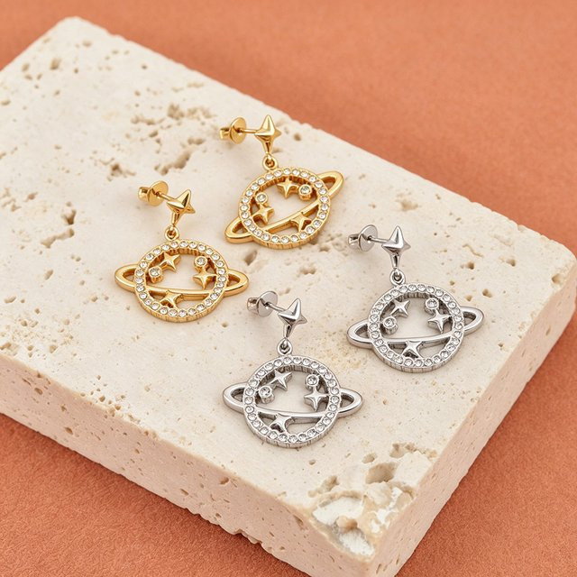 JeeMango Ohrringe, Gold, Zirkonia, Damen - Bild 1