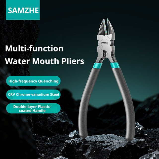 SAMZHE Multifunktionszange als Kombination aus Seitenschneider, Abisolierzange und Drahtschneider für 5, 6 oder 7 Zoll - Bild 1