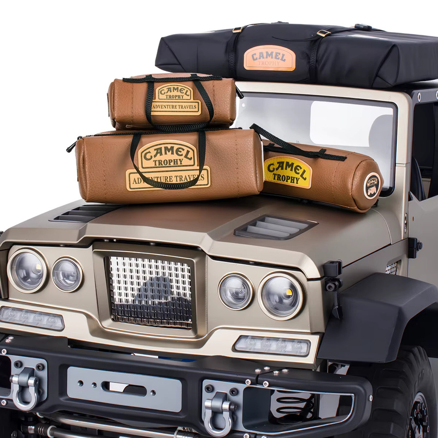 MALOM RC Leder-Dachreisetasche, Zubehör, 3-teiliges Set, Grün, 1:16 - Bild 4