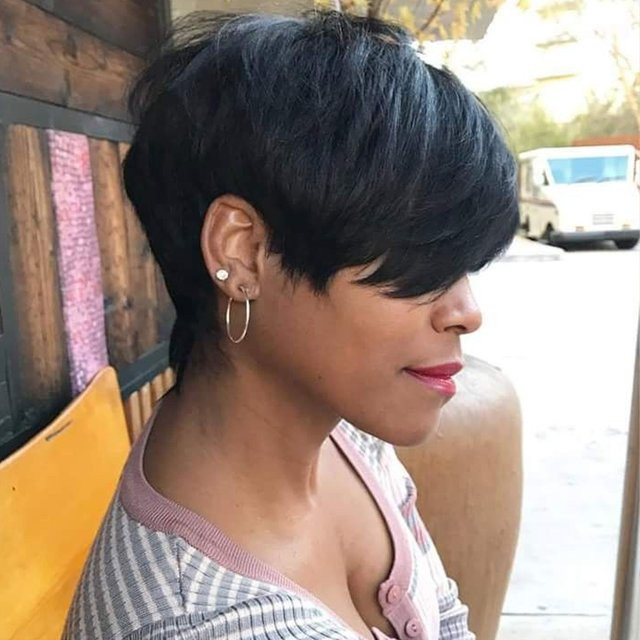 OYM HAIR Pixie-Schnitt-Perücke, Echthaar, Damen - Bild 1