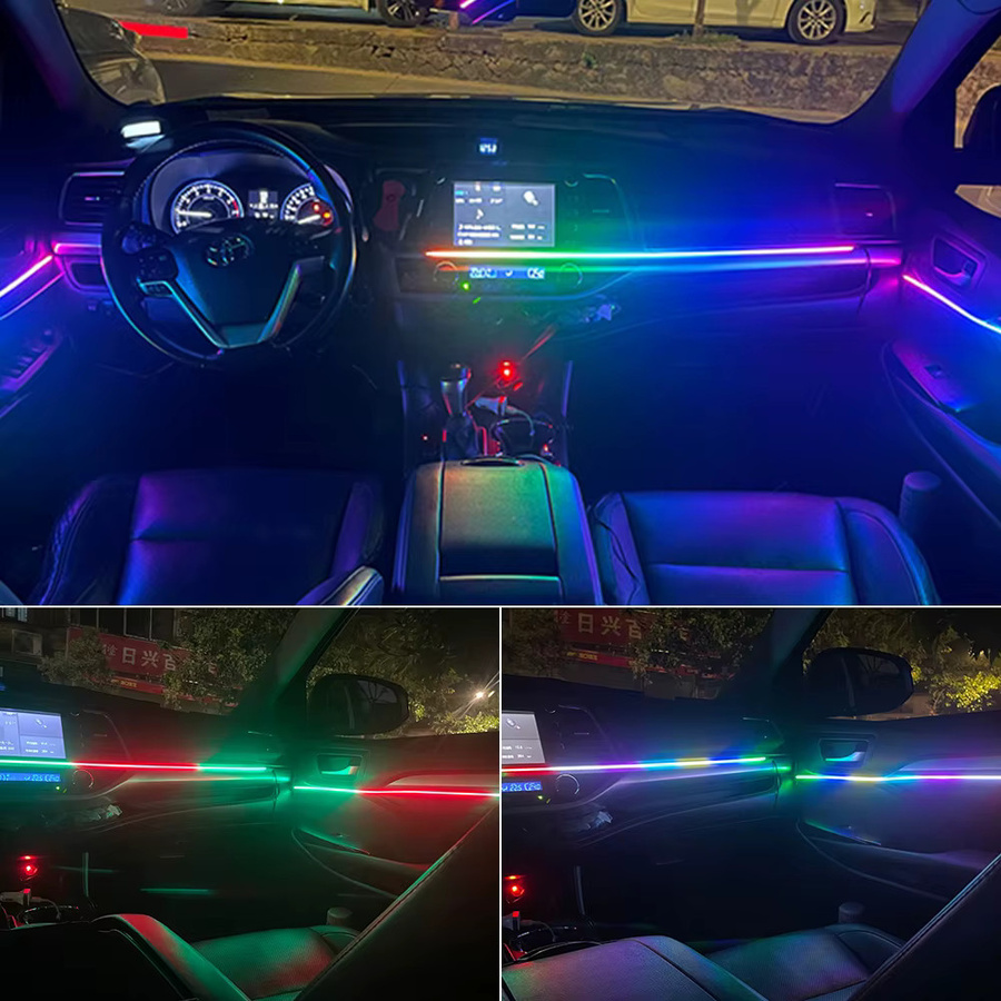 KALADA 22 in 1 Universal LED RGB Acryl Streifen für Auto Innenraum, Multicolour Atmosphäre Lampe, Länge: 110 cm - Bild 5