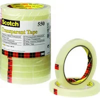 Scotch Klebefilm 550 transparent, 8er Pack, Breite: 19 mm, Länge: 66 m - Bild 1