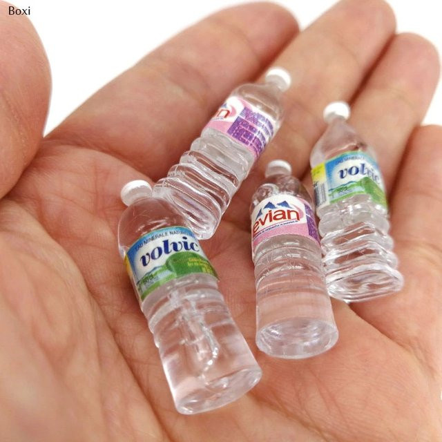 Boxi Mini Simulation Mineral Wasser Flasche, Zubehör, Harz, Kunststoff, transparent - Bild 1