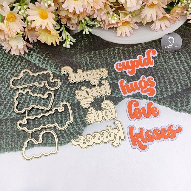 Alinacutle Emotion Words Metall-Stanzform für Scrapbooking und DIY-Grußkarten - Bild 1