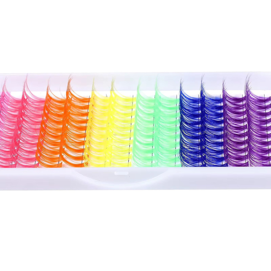 Cotremyp Falsche Wimpern Cluster, bunt, purple, Unisex - Bild 2