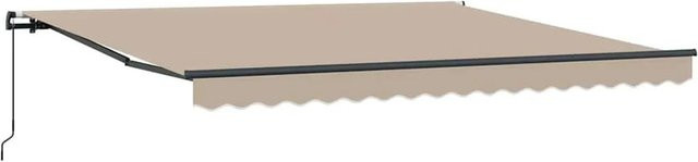 vidaXL Einziehbare Markise Beige aus Polyester und Stahl B: 400 cm, H: 300 cm - Bild 1