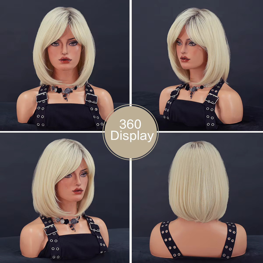 7JHH WIGS Perücke, blonde Bob-Perücke, Damen - Bild 3