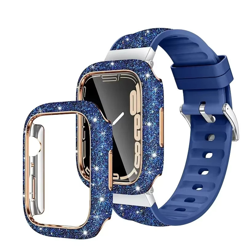 Apple Bildschirmschutzhülle Glas, Kristall, Diamant, Silber, Unisex - Bild 2