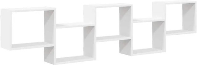 vidaXL Würfelregal aus Holzwerkstoff in Weiß mit 5 Fächern und Wandmontage - Bild 1