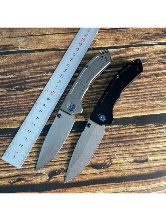 Mehrzweck-Taschenmesser mit M390-Klinge in Silber und Grau für Outdoor, Camping und EDC - Bild 3
