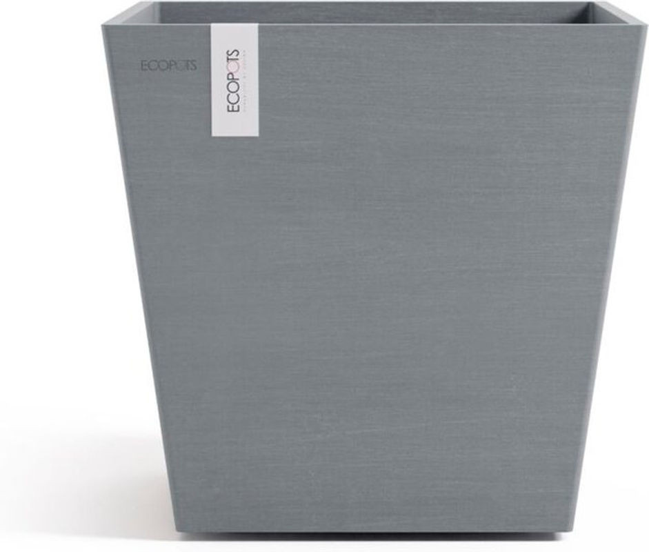 Ecopots Rotterdam 35 Blumentopf mit Wasserreservoir in Grau für Innen- und Außenbereich B: 35 cm, T: 35 cm, H: 34,4 cm - Bild 1