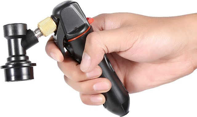 KONNWEI CO2 Injektor Fass Ladegerät mit Ball Lock für Fassbier Spender und Homebrew Soda Ventil in Schwarz - Bild 1