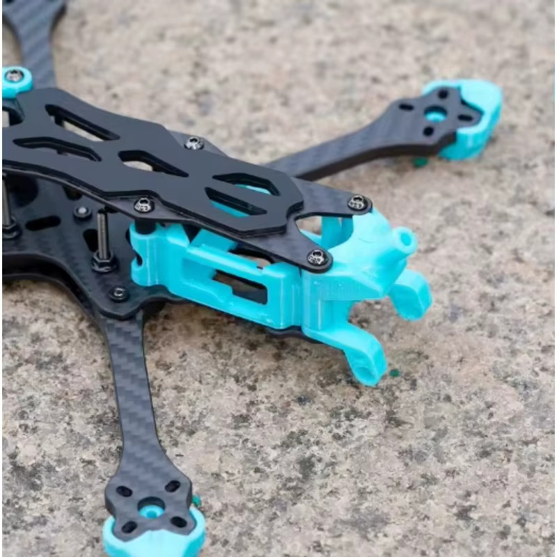 Foxeer MEGA 5 Zoll Freestyle FPV Racing Rahmen Kit aus Kohlefaser in Schwarz mit 220 mm Radstand und 5 mm Armen - Bild 3