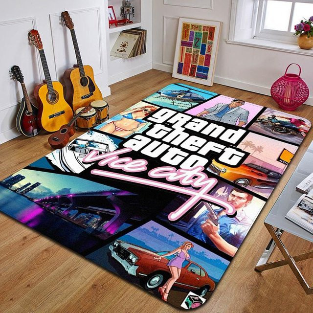 Karpetti Dekoteppich Grand Theft Auto Design, Mehrfarbig, B/H: 60 x 40 cm - Bild 1
