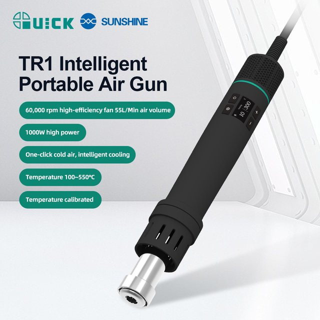 QUICK TR1 1000 W tragbare Luftpistole und Ventilator in Schwarz - Bild 1