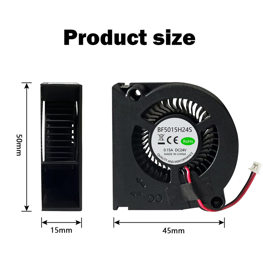 Anycubic Axial-Kühlventilator für Kobra 3 Max, DC 24V Kugellager-Lüfter für Extruder Hotend und Kühlkörper, Schwarz - Bild 3