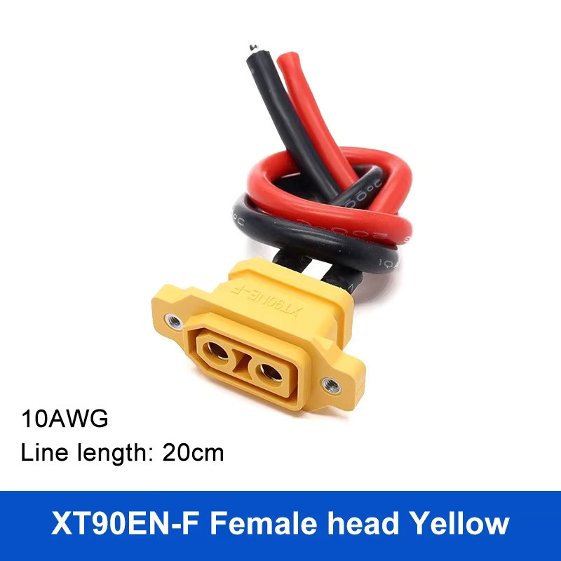 DIVEDEER XT90NE Lithium-Batterie Lade Stecker Set mit vergoldeten XT90 Terminals in Gelb - Bild 2