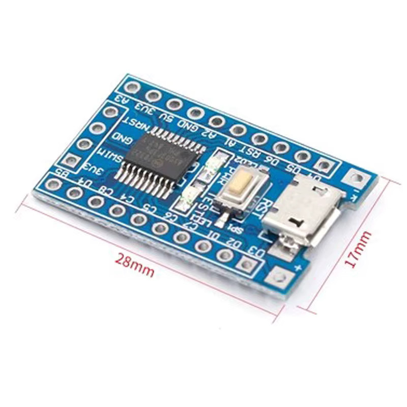 Si Tai&SH STM8S003F3P6 STM8S103F3P6 Systemplatine STM8 Entwicklungsplatine Mindestkernplatine in Blau - Bild 2