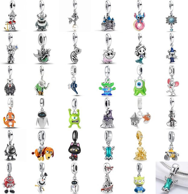Disney Anhänger, 925 Silber, Cartoon-Roboter-Schloss-Meerjungfrau, Damen - Bild 1