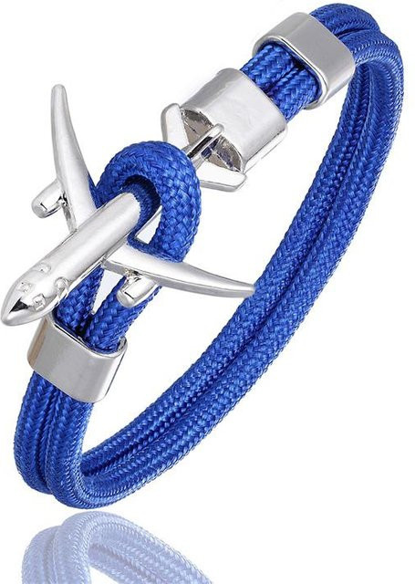 YIRAN Jewelry Armband, Edelstahl, Flugzeug Anker, Unisex, 19cm - Bild 1