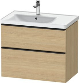 Duravit Waschtischunterschrank D-Neo Wandhängend in Schwarz und Beige, B: 78,4 cm, T: 45,2 cm, H: 62,5 cm - Bild 1