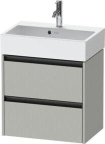 Duravit Waschtischunterschrank Ketho.2 Compact in Betongrau, wandhängend, B/T/H: 58,4 x 39,0 x 54,9 cm - Bild 1