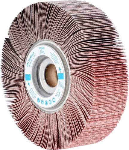 PFERD Lamellenschleifrad FR Ø 165 x 50 mm mit 25,4 mm Bohrung, Körnung A80, Farbe Braun - Bild 1