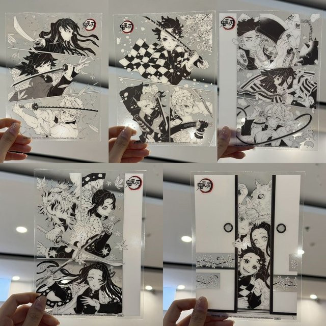 Bandai Demon Slayer, Tokitou Muichirou, Kochou Shinobu, transparente Acrylkarten, Kunststoff, bunt - Bild 1