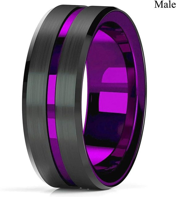 YIRAN Partnerringe Set, Edelstahl, Zirkonia, Unisex - Bild 1