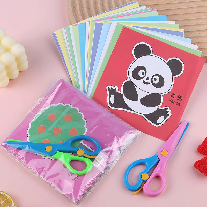 TMZ Papierschnitt-Set mit Cartoon-Tier-Mustern in Mehrfarbig, 48/96-teiliges Bastelset aus Konstruktionspapier und Karton für Kinder - Bild 2