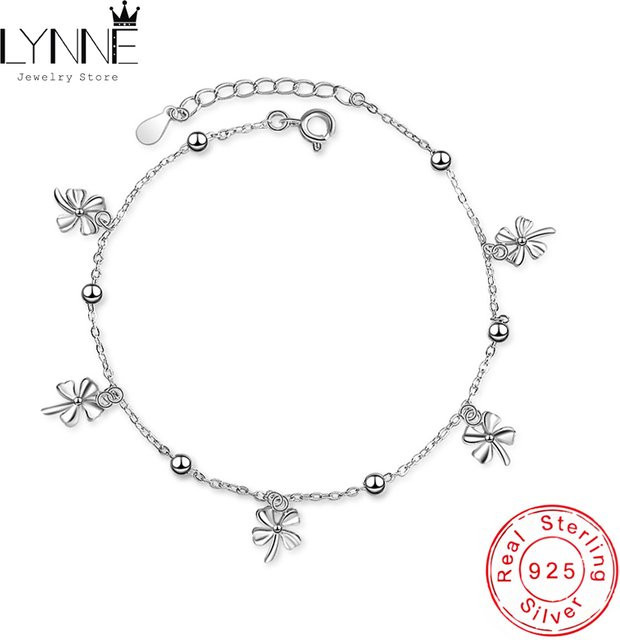 Lynne Fußkettchen 925 Silber, Glücksklee, Damen - Bild 1