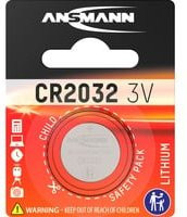Ansmann Lithium Knopfzelle CR2032 3V, 230 mAh, Silber - Bild 1