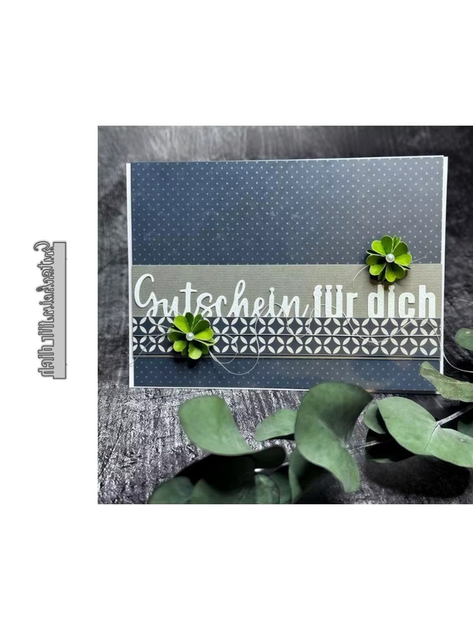 Metall-Stanzformen Deutscher Satz Silber für DIY Scrapbooking und Kartenherstellung - Bild 4