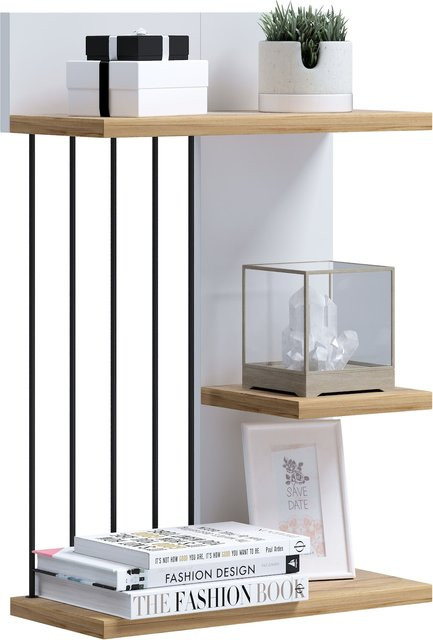VCM Modernes Hängeregal Dolira M aus Holz in Braun, Wandregal für Wohnzimmer, Büro und Flur, B: 60 cm, H: 40 cm, T: 19 cm - Bild 1