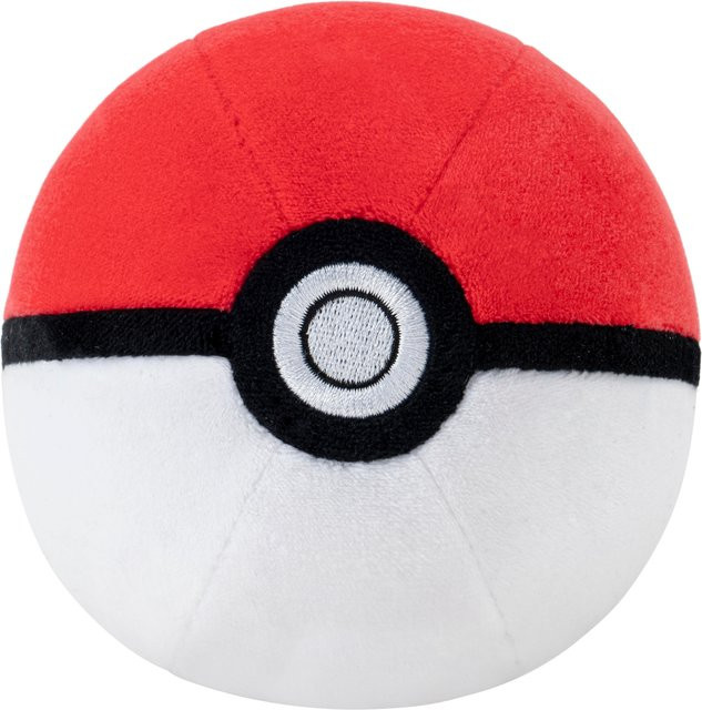 Pokémon Poké Ball Plüsch Kuscheltier rot weiß - Bild 1