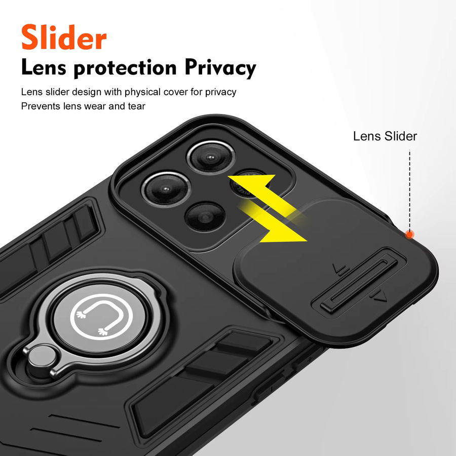 Metall Fingerhalter Hülle für Motorola Moto G15 G05 G75 G85 G35 G55 G54 G13 G23 G84 G53 G34 G22 G14 G04 G24 in Schwarz oder Blau - Bild 6