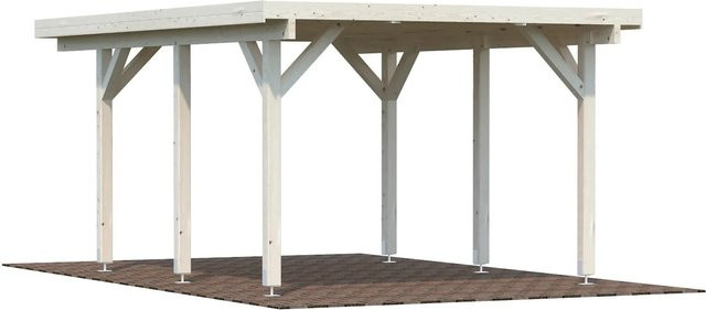 Palmako Einzelcarport Karl aus Fichtenholz mit Satteldach, transparent, B: 359 cm, T: 512 cm, H: 232 cm - Bild 1