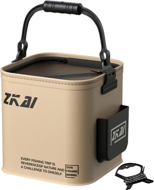 Faltbarer Fischeimer von Yiran Furniture in Beige mit Griff für Gartenarbeit und Angeln - Bild 1