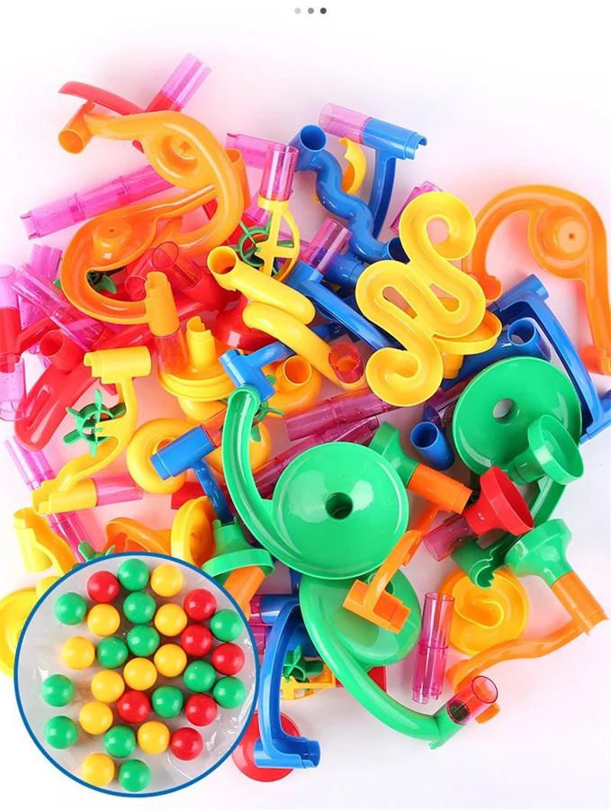 Yiran toy Murmelbahn Rennstrecke Bausteine 3D Labyrinth Lernspielzeug Set - Bild 2