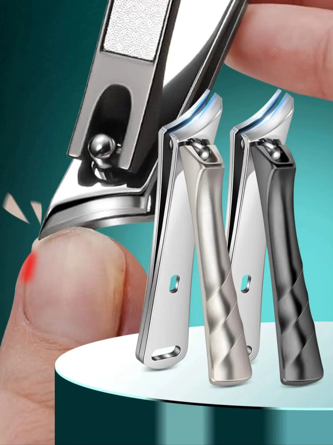 Andvictory Nagelknipser, Edelstahl, schräge gebogene Klinge, Unisex - Bild 7