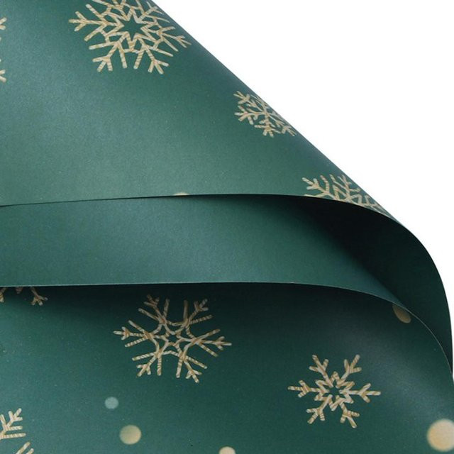 Doppelseitiges Weihnachts-Geschenkpapier mit Weihnachtselementen in Kraft-Optik von DIYelecs - Bild 1
