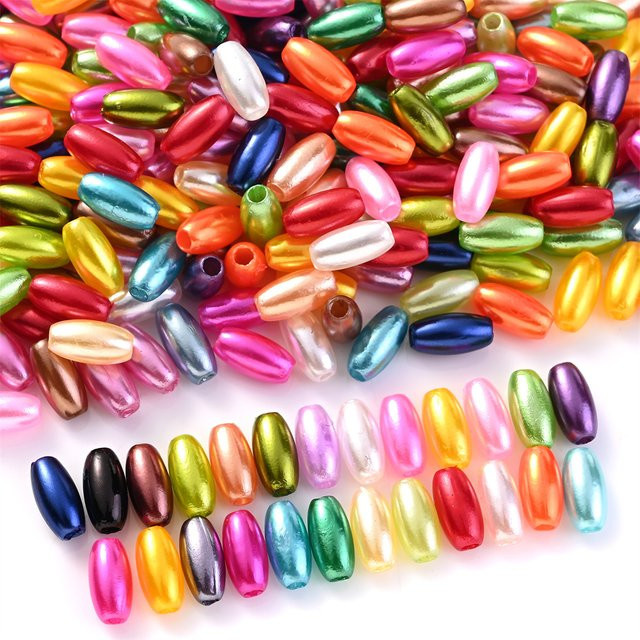 iYOE Acrylperlen, oval, mehrfarbig, 4 x 8 mm, Unisex - Bild 1