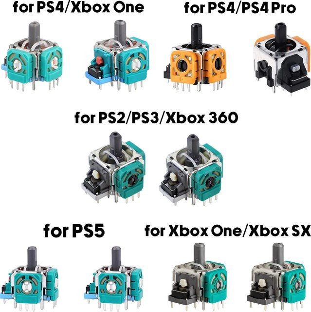 Karbeen Original 3D Analog Joystick Achse Potentiometer für PS2 PS3 PS4 PS5 und Xbox One sowie Xbox 360 Gamepads als Thumbstick Reparatur Set - Bild 1
