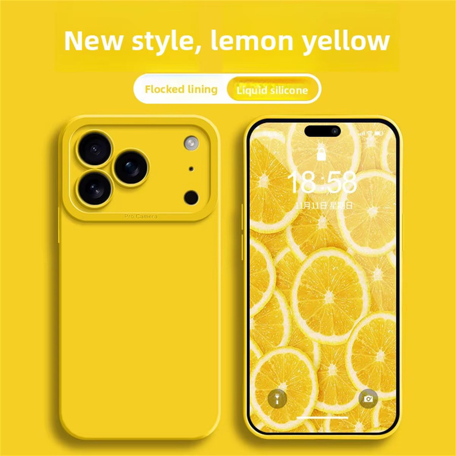 Stoßfeste TPU Handyhülle von szHAIyu für iPhone 17 Pro Max, iPhone 17 Air, 16, 15 und 14 Pro in Gelb - Bild 2