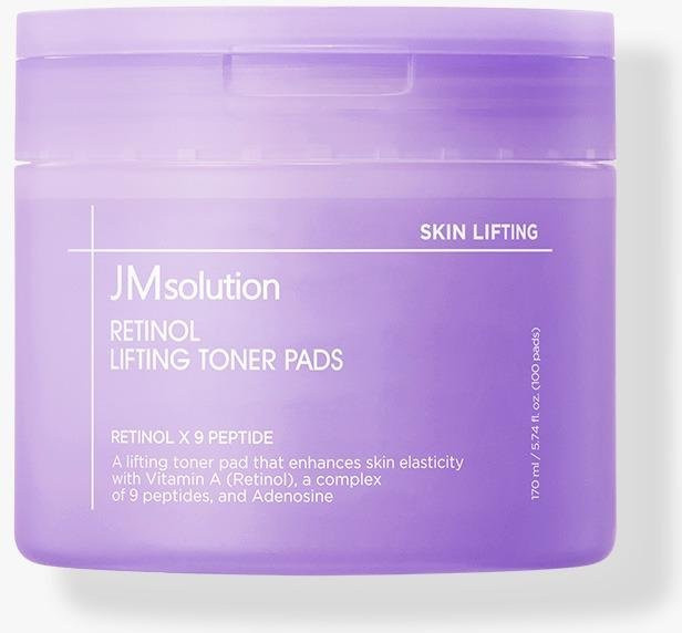 JMSOLUTION Retinol Lifting Toner Pads, 100 Stück, mit Retinol, Peptide, Panthenol - Bild 1