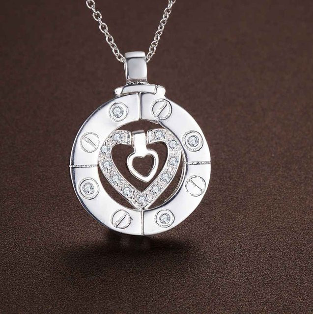 SAY Halskette mit Anhänger, 925 Silber, Zirkonia, 45,7 cm, Unisex - Bild 1