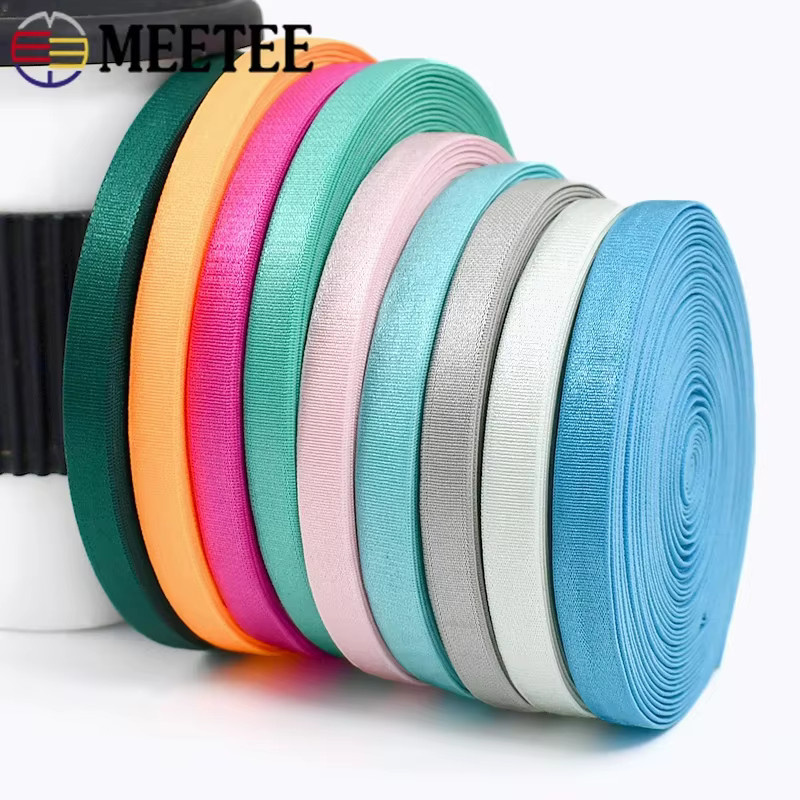 Meetee Nähgummiband aus Nylon für BH-Träger und Unterwäsche, 12 mm Breite, 10 Meter, Multicolour - Bild 3